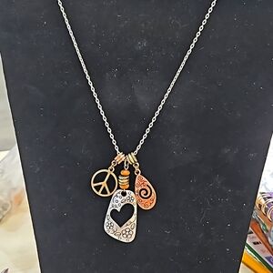 Lia Sophia  gold  silver  copper  necklace  10inch